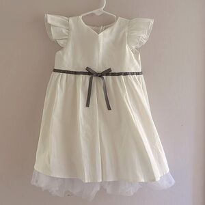 White Linen Girl’s Dress with Tulle - New with Tags!